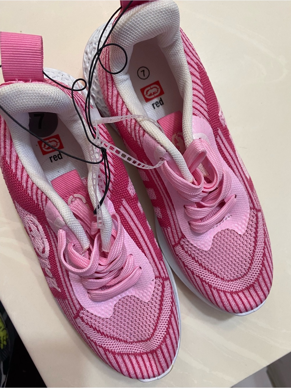 Pink Women's Knit Running Sneakers